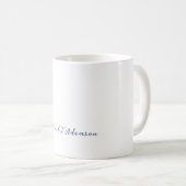 Mug Style Rétro Élégant Nom De Calligraphie Blanche Si (Devant droit)