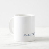 Mug Style Rétro Élégant Nom De Calligraphie Blanche Si (Devant gauche)