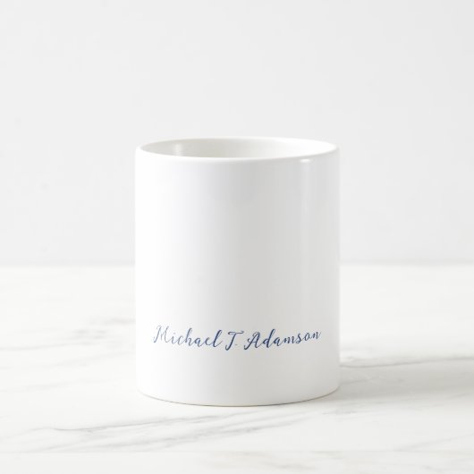 Mug Style Rétro Élégant Nom De Calligraphie Blanche Si (Centre)