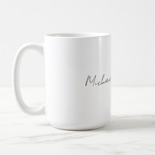 Mug Style Rétro Élégant Plaque Simple Calligraphie Bla (Gauche)