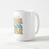 Mug Style rétro Grace and Faith design (Devant droit)