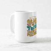 Mug Style rétro Grace and Faith design (Devant gauche)