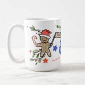 Mug Style Rétro Joli Monogramme de Noël G Avec Nom (Gauche)