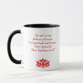 Mug Style rouge de principes de Reiki (Gauche)