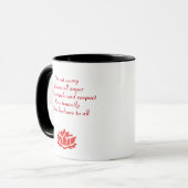 Mug Style rouge de principes de Reiki (Devant gauche)