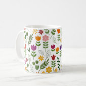 Mug Style scandinave Flora et motif de faune grand (Devant gauche)