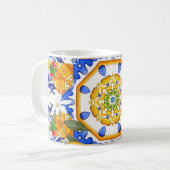 Mug style sicilien, citrons, majolica (Devant gauche)