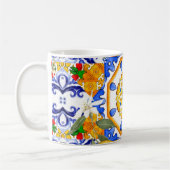 Mug style sicilien, citrons, majolica (Gauche)