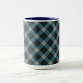 Mug Style Tartan en cyano gris et relief sculpté clair (Centre)