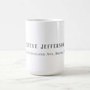 Mug Style Tendance Élégant Minimaliste Noir Blanc