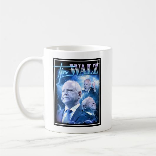 Mug Style Tim Walz Retro 90s (Gauche)