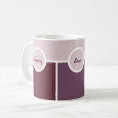 Mug Style vert mauve simple et graphique (Devant gauche)