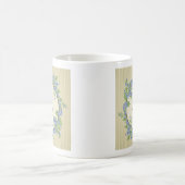 Mug Style victorien Courbe de Fleur Bleue (Centre)