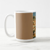 Mug Style vintage Côte d'Azur Aquarelle Voyage Françai (Gauche)