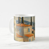 Mug Style vintage Côte d'Azur Aquarelle Voyage Françai (Devant gauche)