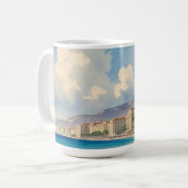 Mug Style vintage Côte d'Azur Voyage en France (Devant gauche)