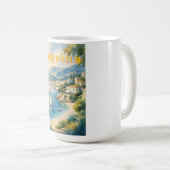 Mug Style vintage Côte d'Azur Voyage en France (Devant droit)
