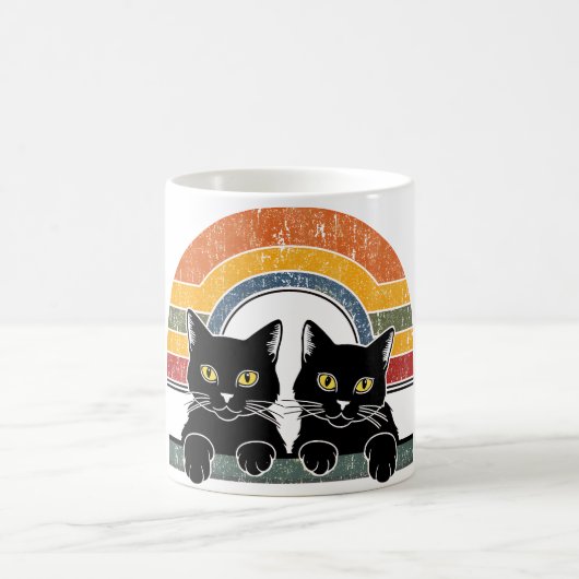 Mug Style Vintage de Chat Noir (Centre)