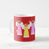 Mug Style Vintage des Anges de Noël (Devant gauche)