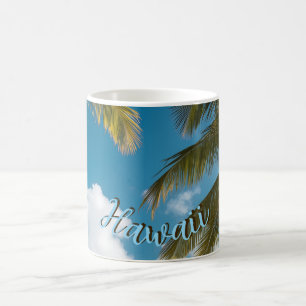 Mug Style Vintage Hawaïen Palmiers Mer Bleu Ciel Voyag