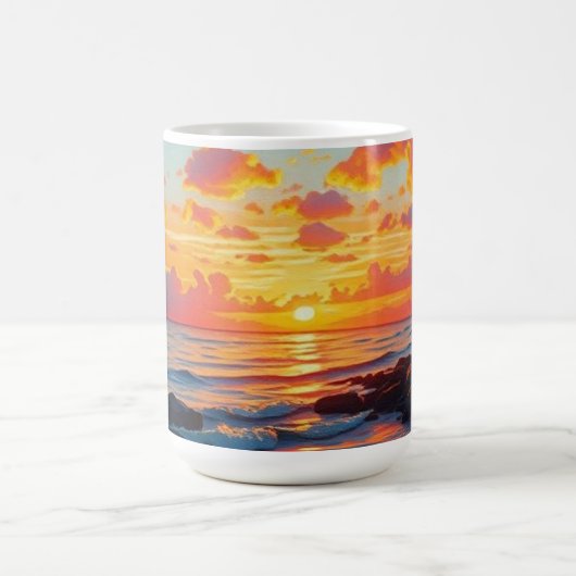 Mug Style vintage Hawaii Travel Coast Sea Sunset (Centre)