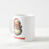 Mug Style Vintage rétro Père Noël souriant (Devant gauche)