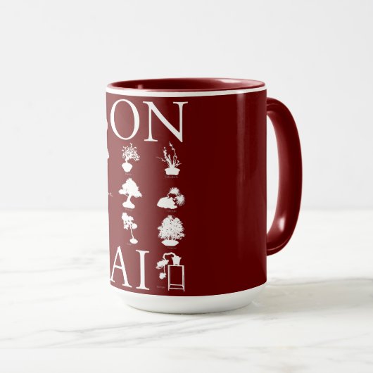 Mug Styles de base de l'arbre Bonsai (Devant droit)