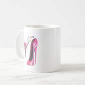 Mug Stylet et fée roses avec les coeurs 3D (Devant gauche)