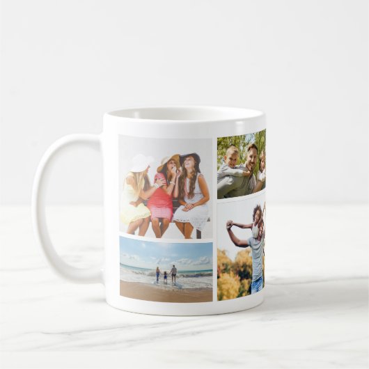 Mug Stylish 8 Photo Collage Keepsake (Gauche)