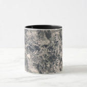 Mug Stylish Black Paris Toile Design (Centre)