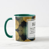 Mug Stylish Bokeh Personnalisable BLESSED Christian (Gauche)