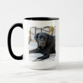 Mug Stylish Custom Photo Paint Brushstroke Dog Modern (Gauche)