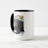 Mug Stylish Custom Photo Paint Brushstroke Dog Modern (Devant gauche)