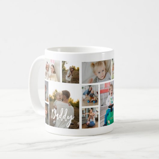 Mug Stylish Daddy 15 Photo Collage (Devant gauche)