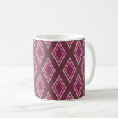 Mug Stylish Geometric Diamond Pattern in Purple (Devant droit)