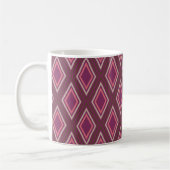 Mug Stylish Geometric Diamond Pattern in Purple (Gauche)