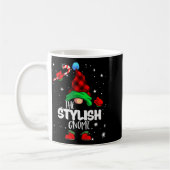 Mug Stylish Gnome Red Buffalo Plaid Matching Family Ch (Gauche)