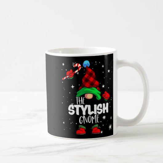 Mug Stylish Gnome Red Buffalo Plaid Matching Family Ch (Droite)