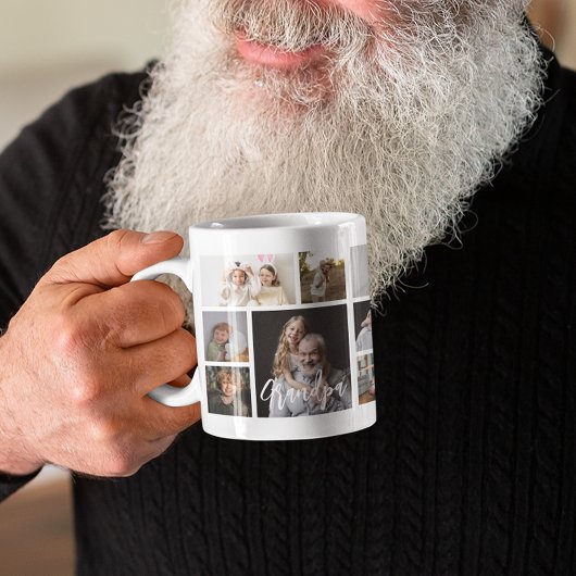 Mug Stylish Grandpa 15 Photo Collage
