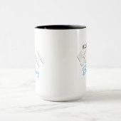 Mug Stylish Happy 50th Birthday Typographie (Centre)