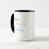 Mug Stylish Happy 50th Birthday Typographie (Devant gauche)