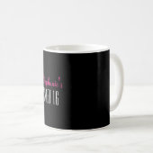 Mug Stylish Pink Sweet 16 Zebra Heart Design Nom (Devant droit)