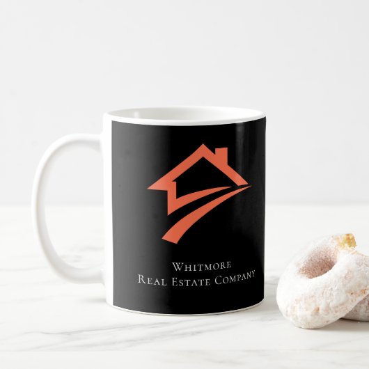 Mug Stylish Unique Black Real Estate Agent (Avec donut)