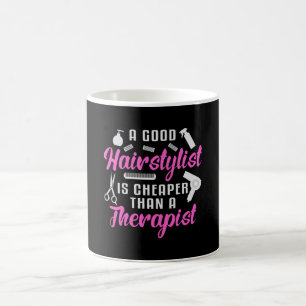 Mug Styliste Cheveux Barber Ciseaux Thérapie Cheveux C