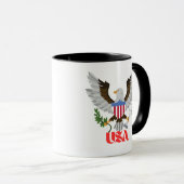 Mug Stylized American Bald Eagle National Emblem (Devant droit)