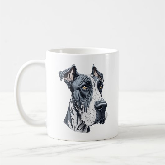 Mug Stylized Great Dane Head (Gauche)