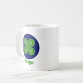 Mug Stylized Lucky Clover in Dark Blue Circle (Devant gauche)