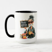 Mug  Stylized Retro Illustration of a Man with Chips  (Gauche)