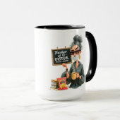 Mug  Stylized Retro Illustration of a Man with Chips  (Devant droit)