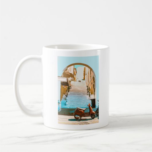 Mug Stylized Summer Coastal Staircase Architecture (Gauche)